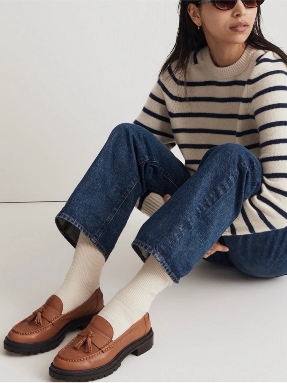 Madewell The Bradley Tassel Lugsole Loafer Brown Size 9
